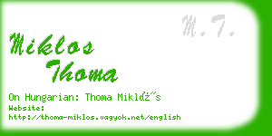miklos thoma business card
